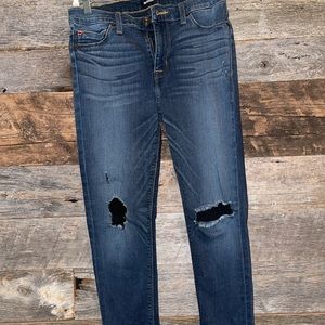 Hudson nico super skinny distressed jeans. Size 30